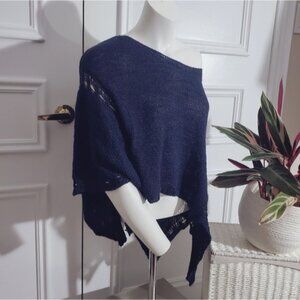 Exclusive Berretti Italian Designer Knit Sweater Shawl with Sleeve holes